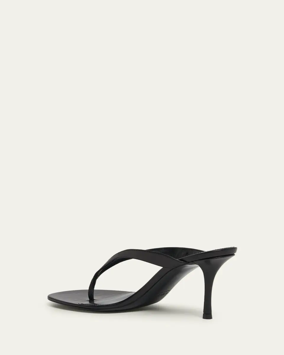 Saint Laurent 75mm Sue Leather Thong Mules | Thumbnail 2