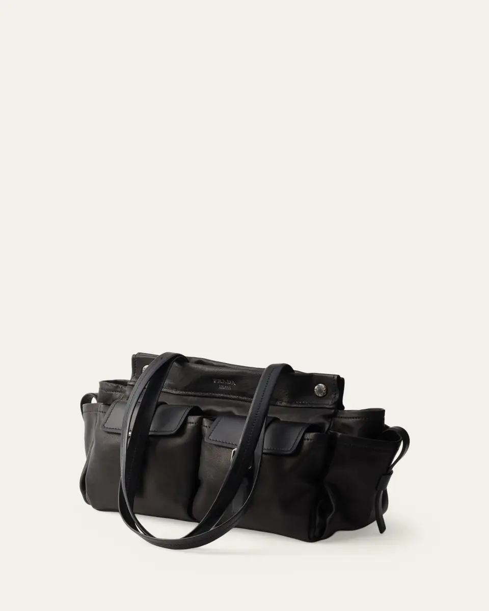 Prada Route Leather Tote Bag | Thumbnail 3