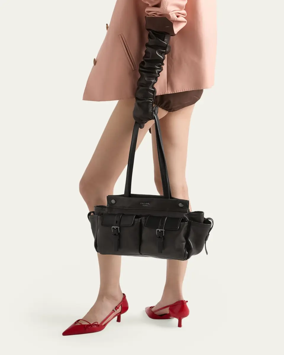 Prada Route Leather Tote Bag | Thumbnail 5