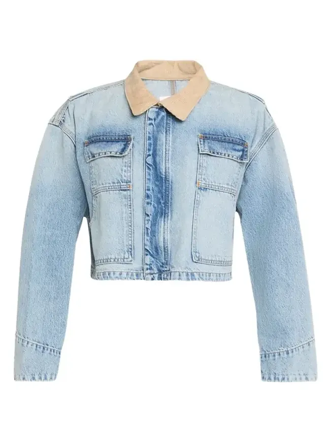 SLVRLAKE Conner Cropped Denim Work Jacket
