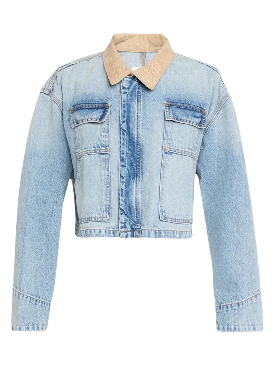 Conner Cropped Denim Work Jacket Conner Cropped Denim Work Jacket