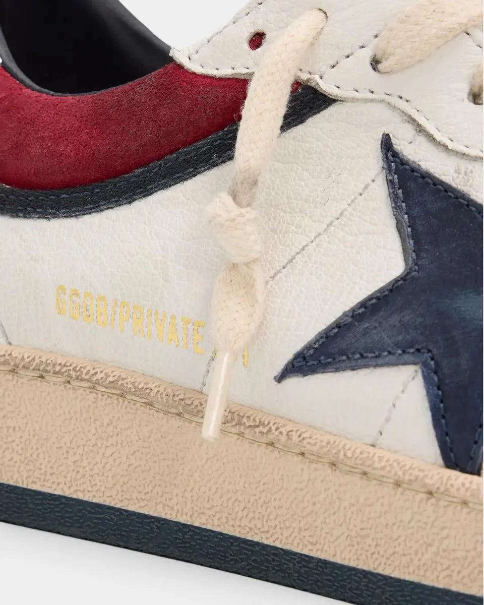 Golden Goose Men's Ballstar Leather and Suede Low-Top Sneakers | Thumbnail 3 Golden Goose Men's Ballstar Leather and Suede Low-Top Sneakers | Thumbnail 3