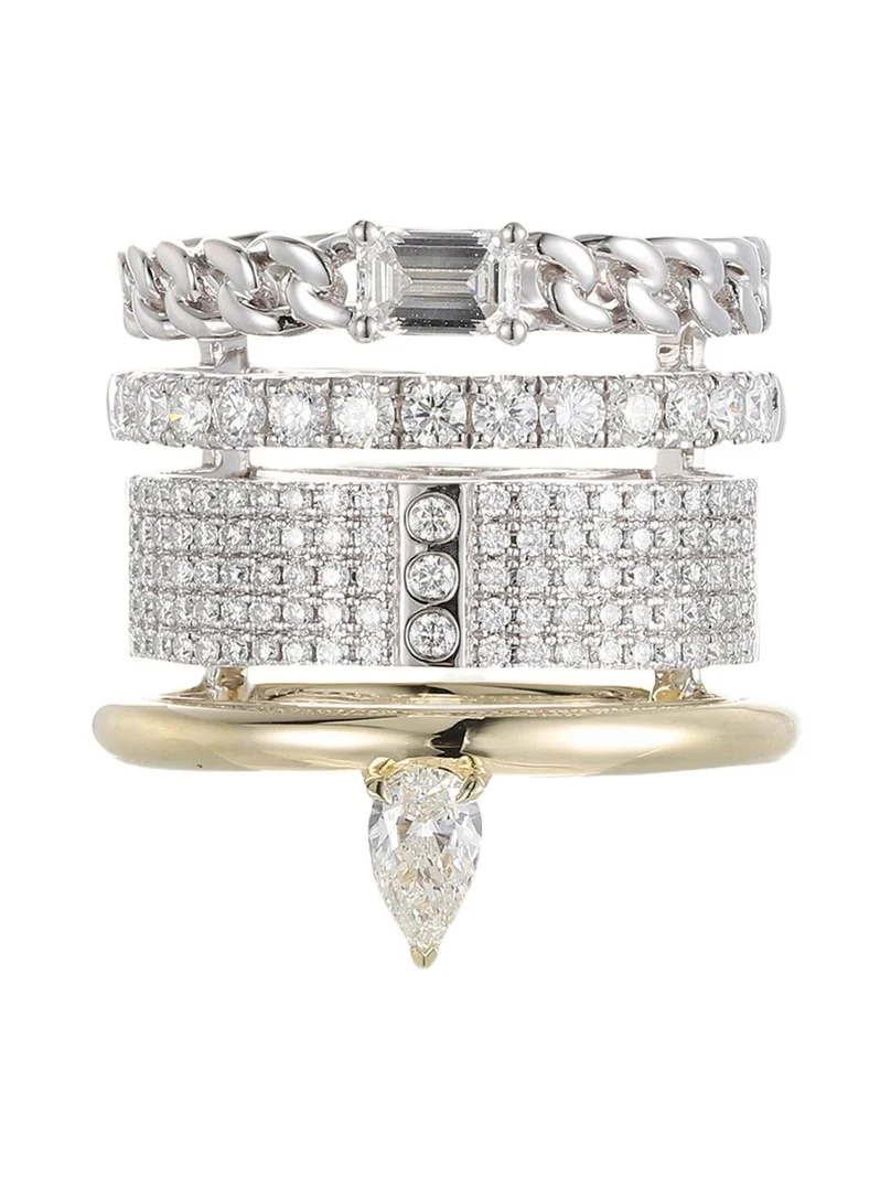 Typestack Mix Metal Diamond Ring Typestack Mix Metal Diamond Ring