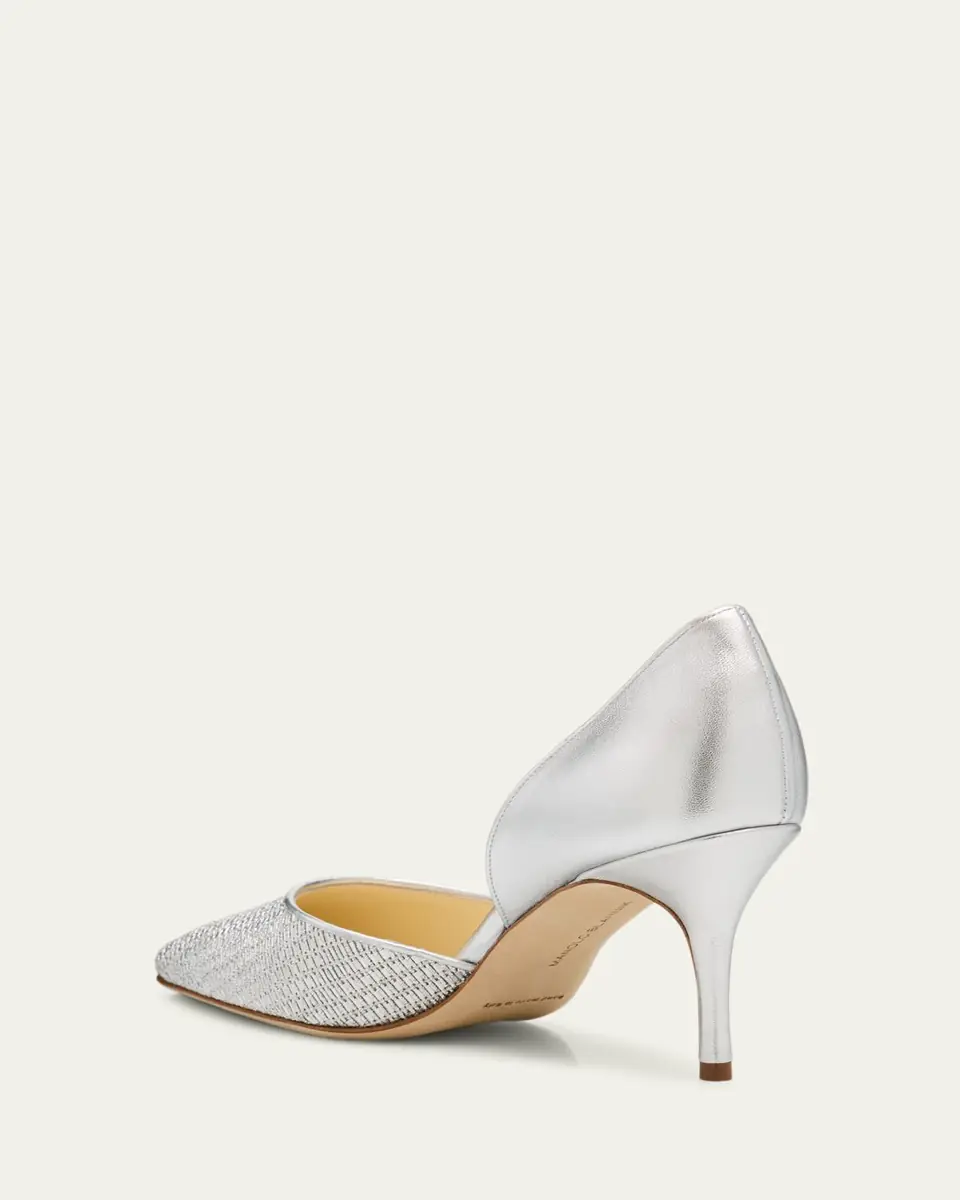 Manolo Blahnik 70mm Taylerbinu Woven Metallic Leather Pumps | Thumbnail 2 Manolo Blahnik 70mm Taylerbinu Woven Metallic Leather Pumps | Thumbnail 2
