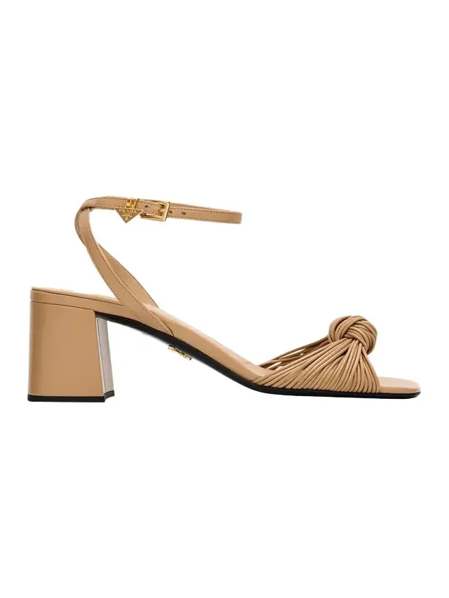 65mm Mignon Knotted Leather Sandals 65mm Mignon Knotted Leather Sandals