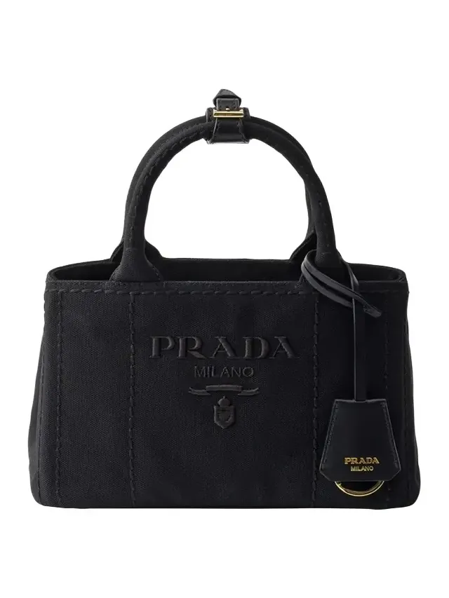 Jardiniere Mini Cotton Canvas Top-Handle Bag Jardiniere Mini Cotton Canvas Top-Handle Bag