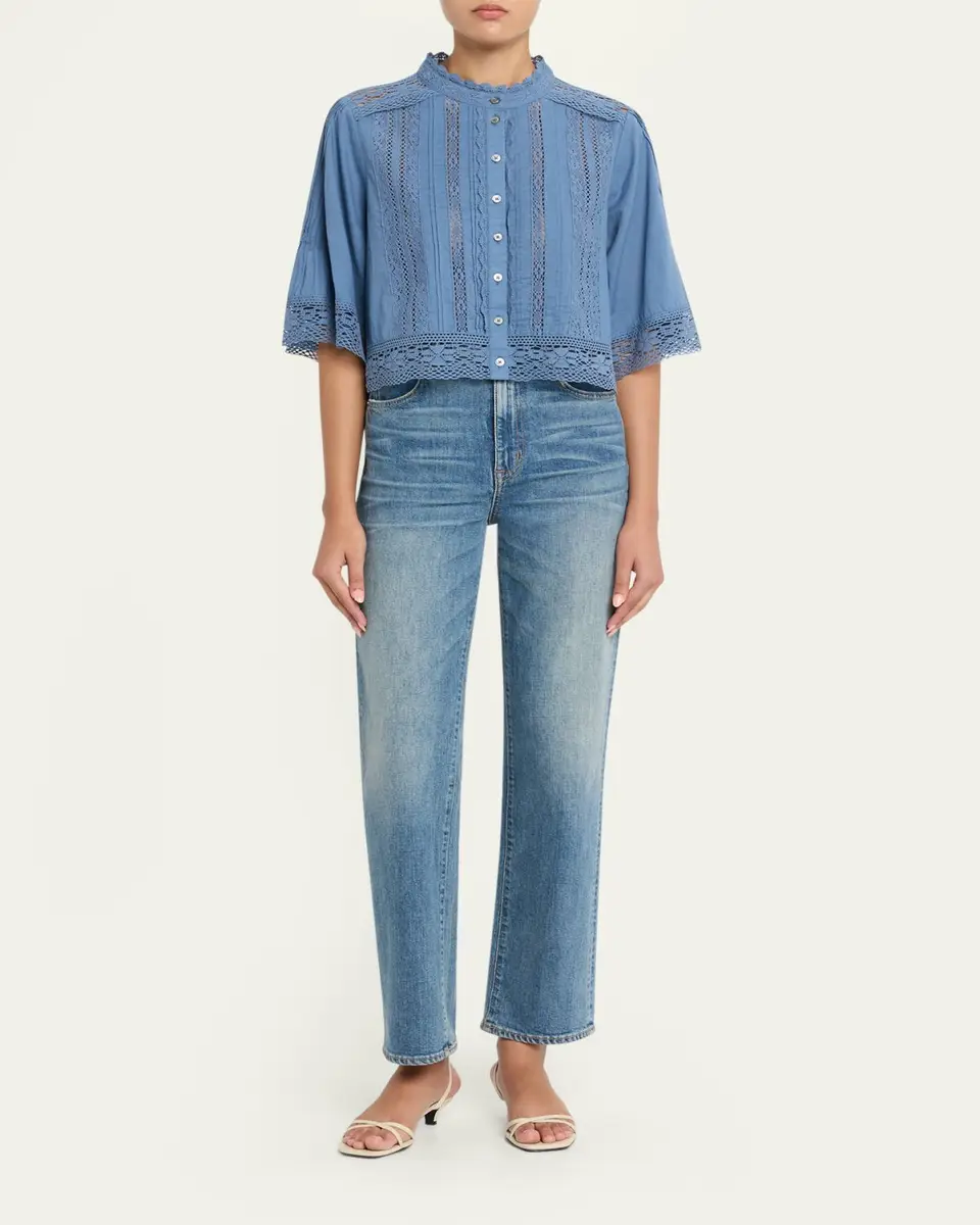 Sea Pippa Embroidered Short-Sleeve Blouse | Thumbnail 2 Sea Pippa Embroidered Short-Sleeve Blouse | Thumbnail 2