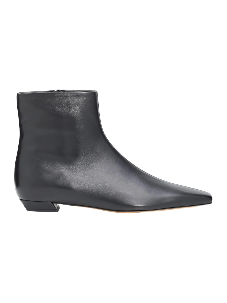 Trap Flat Leather Ankle Boots Trap Flat Leather Ankle Boots