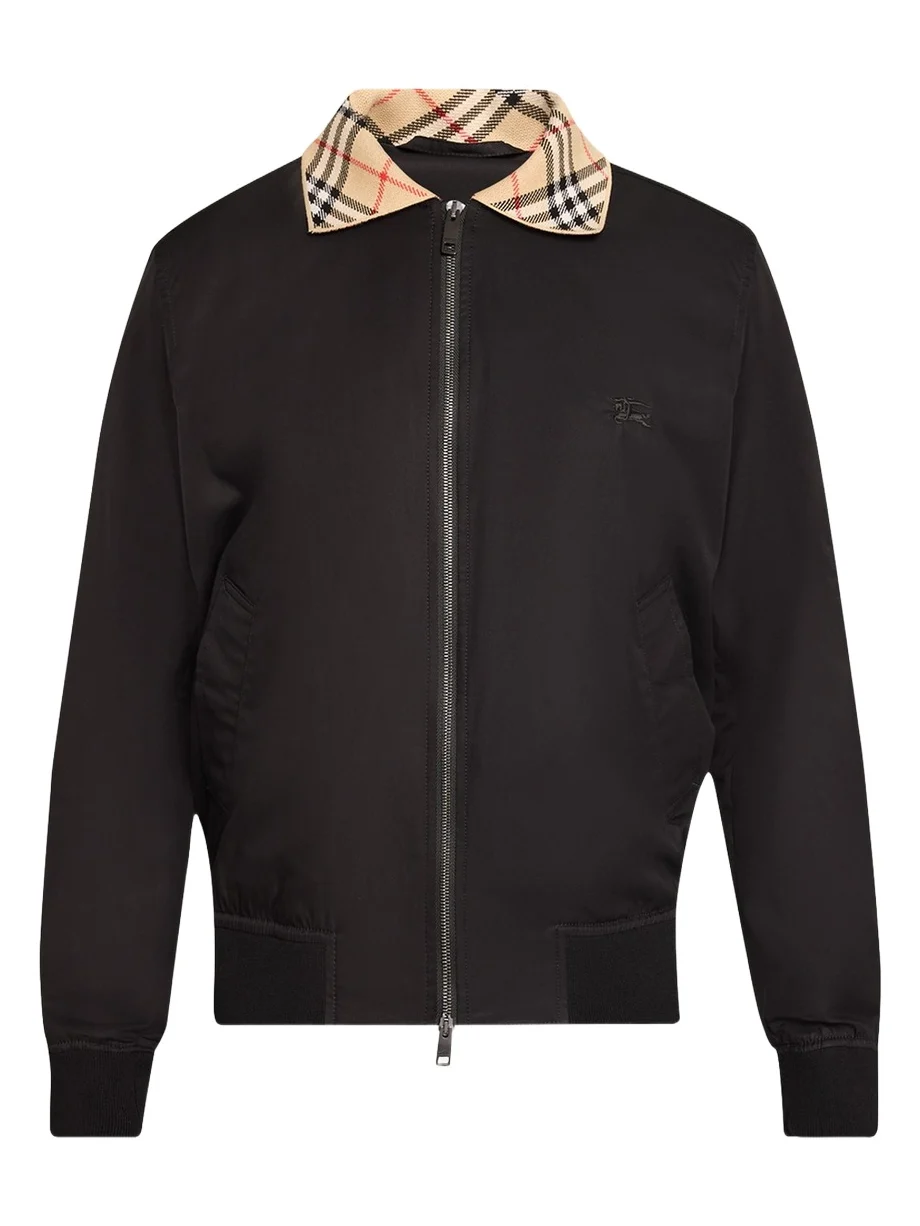 Men's Glenfields Nylon Check-Collar Blouson Men's Glenfields Nylon Check-Collar Blouson