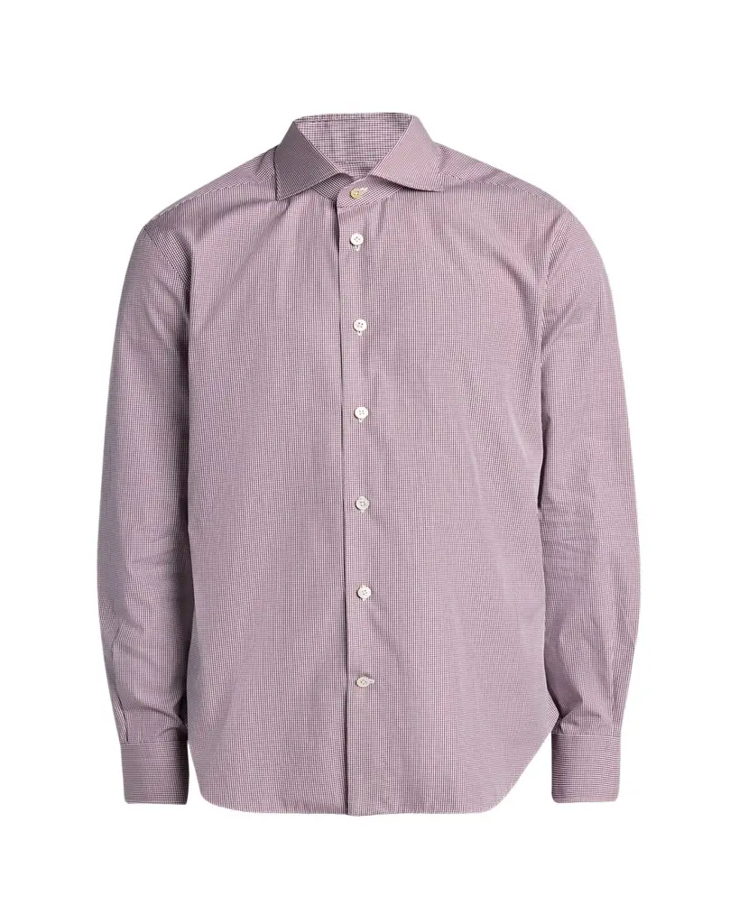 Kiton Men's Micro-Gingham Cotton Sport Shirt | Image 1 Kiton Men's Micro-Gingham Cotton Sport Shirt | Image 1