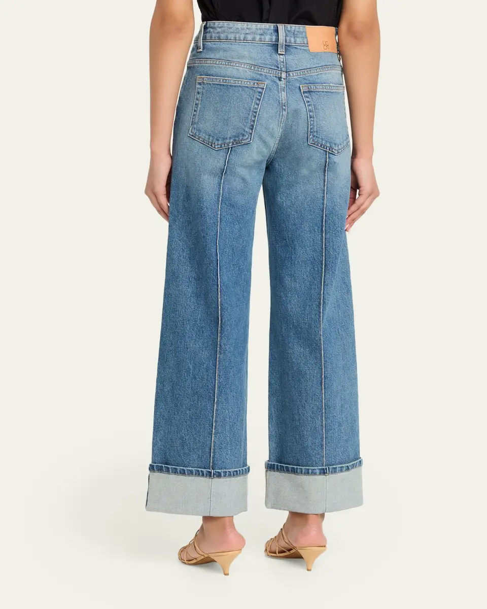 Ulla Johnson Genevieve Cuffed Wide-Leg Jeans | Thumbnail 3 Ulla Johnson Genevieve Cuffed Wide-Leg Jeans | Thumbnail 3