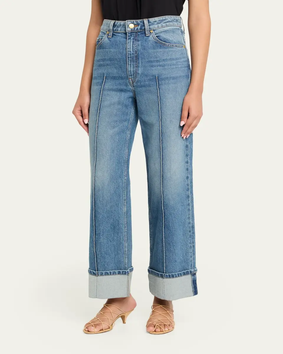 Ulla Johnson Genevieve Cuffed Wide-Leg Jeans | Thumbnail 4 Ulla Johnson Genevieve Cuffed Wide-Leg Jeans | Thumbnail 4