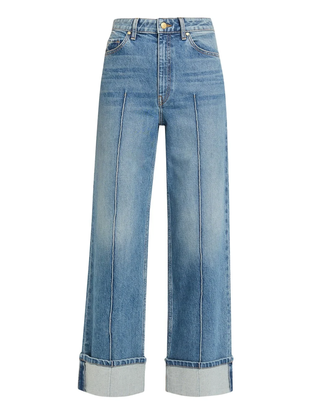 Genevieve Cuffed Wide-Leg Jeans Genevieve Cuffed Wide-Leg Jeans