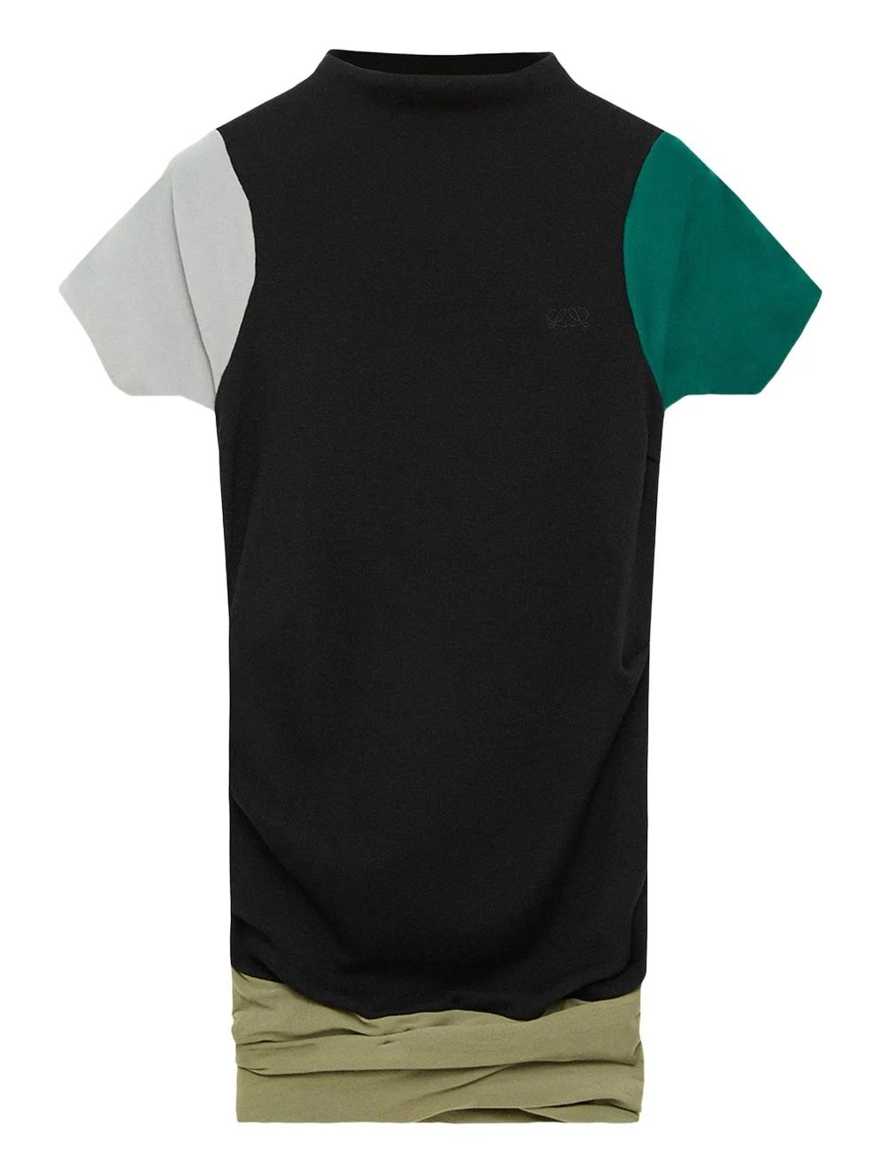 Mock-Neck Colorblock Cap-Sleeve Knit Top Mock-Neck Colorblock Cap-Sleeve Knit Top