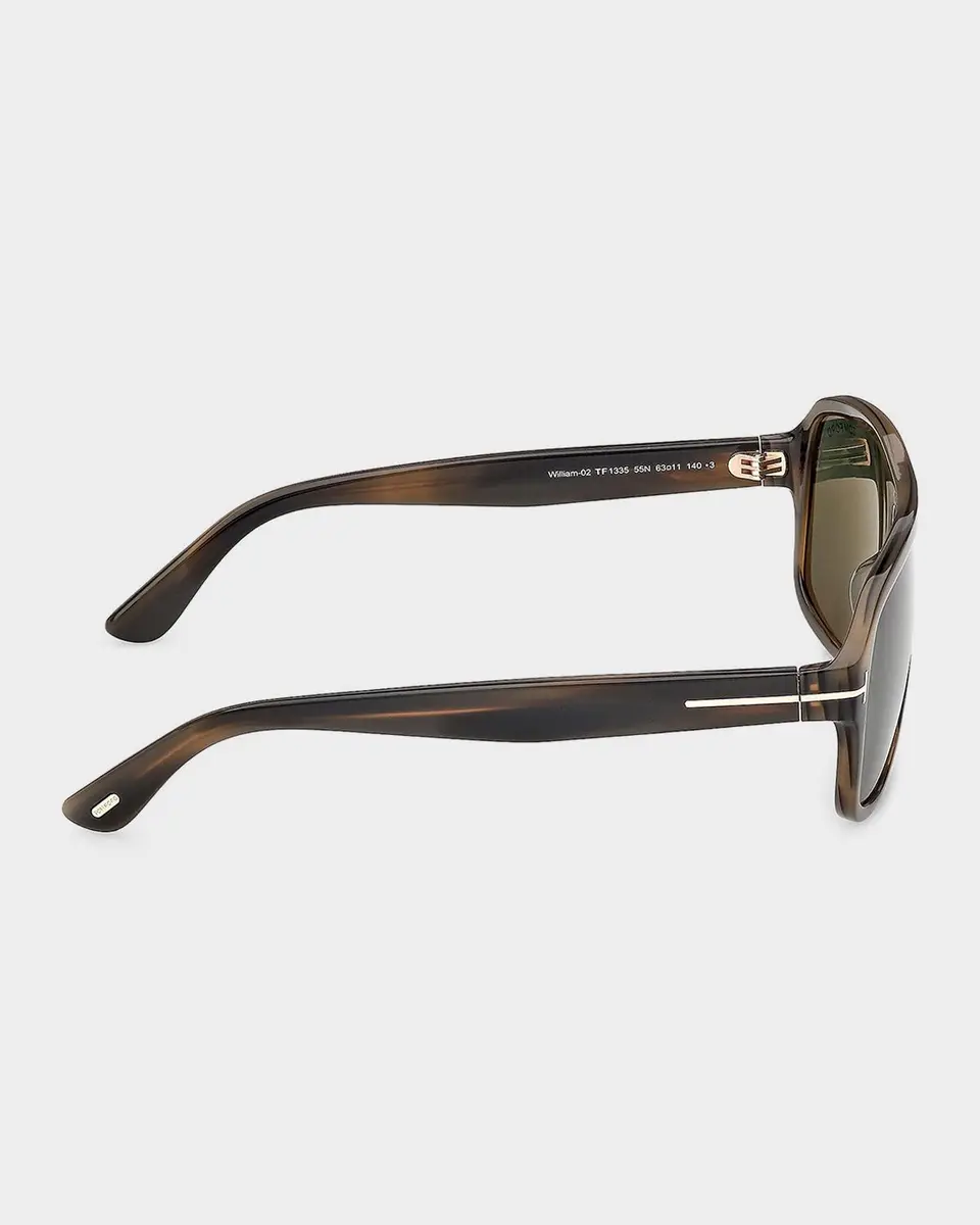 Tom Ford Men's William-02 Acetate Rectangle Sunglasses | Thumbnail 4 Tom Ford Men's William-02 Acetate Rectangle Sunglasses | Thumbnail 4