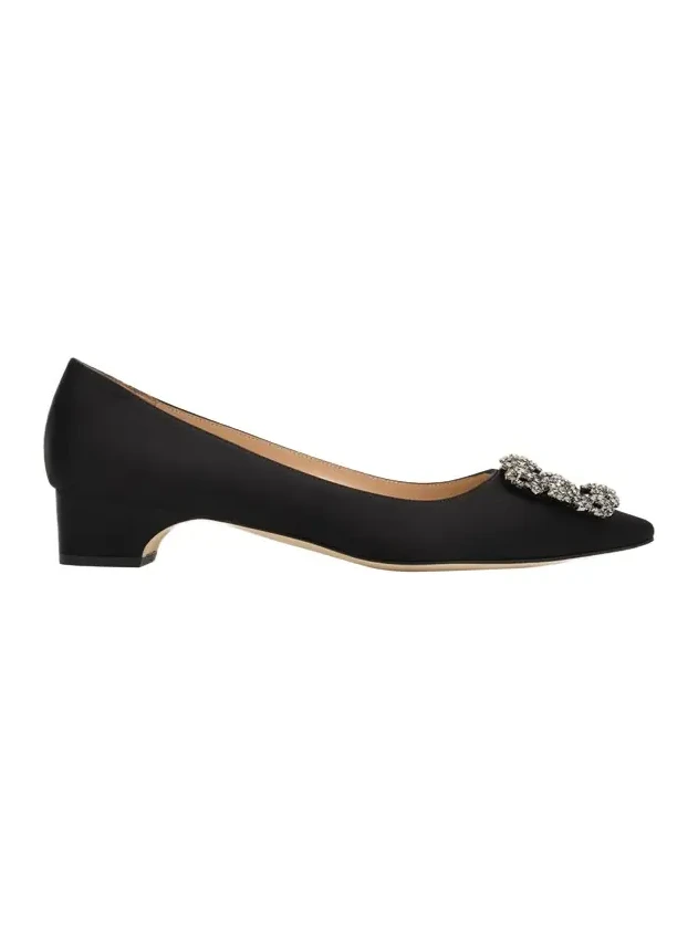 40mm Hangisibar Embellished Buckle Satin Pumps 40mm Hangisibar Embellished Buckle Satin Pumps