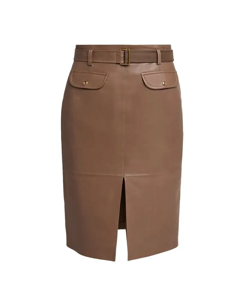 Moncler Leather Pencil Skirt | Image 1 Moncler Leather Pencil Skirt | Image 1