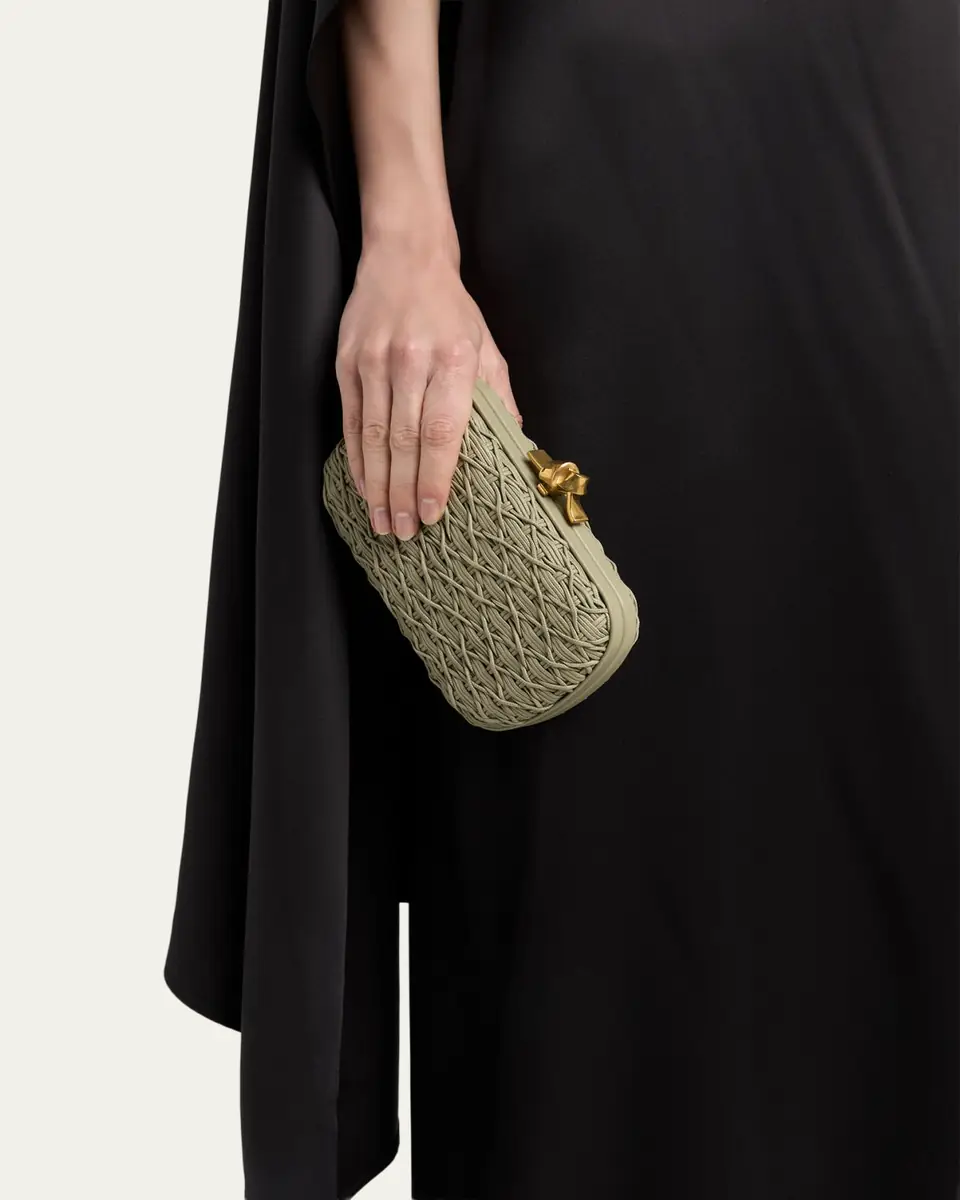 Bottega Veneta Woven Leather Cord Knot Clutch Bag | Thumbnail 2