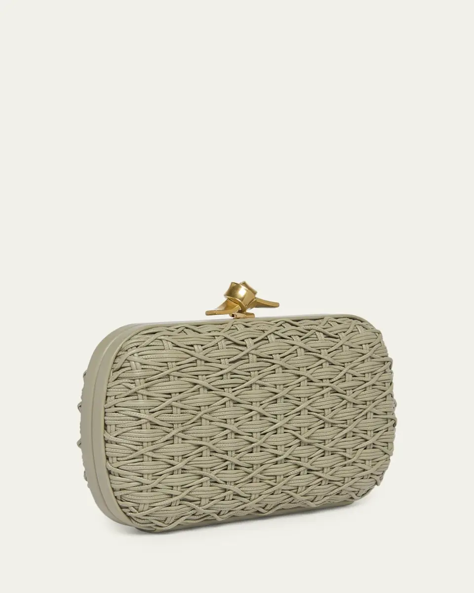 Bottega Veneta Woven Leather Cord Knot Clutch Bag | Thumbnail 3