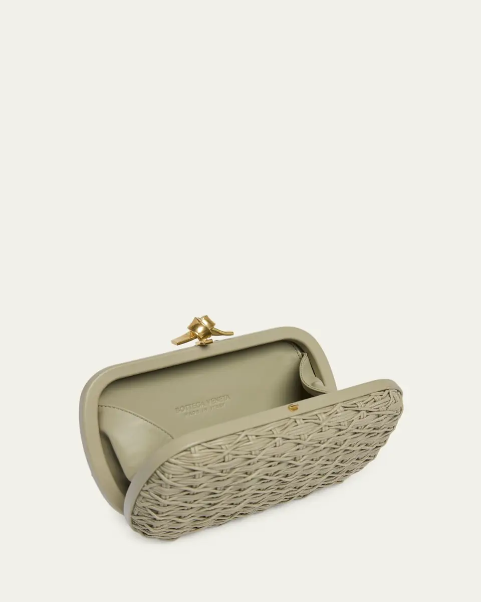 Bottega Veneta Woven Leather Cord Knot Clutch Bag | Thumbnail 4