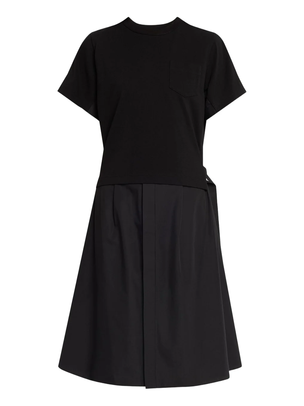 Cotton Poplin x Knit Shirtdress Cotton Poplin x Knit Shirtdress