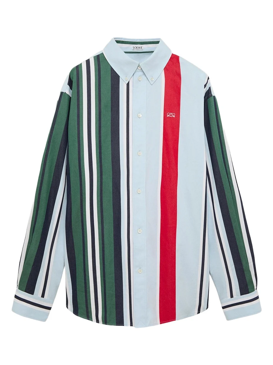 Men's Variegated Stripe Twill Button-Down Shirt Men's Variegated Stripe Twill Button-Down Shirt