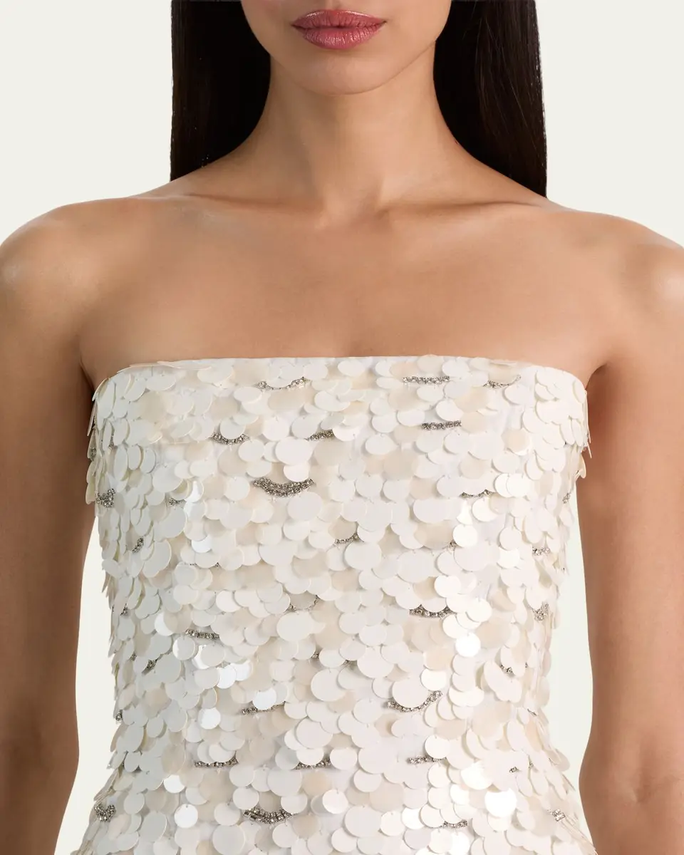Alice + Olivia Katia Sequined Strapless Mini Dress | Thumbnail 5 Alice + Olivia Katia Sequined Strapless Mini Dress | Thumbnail 5