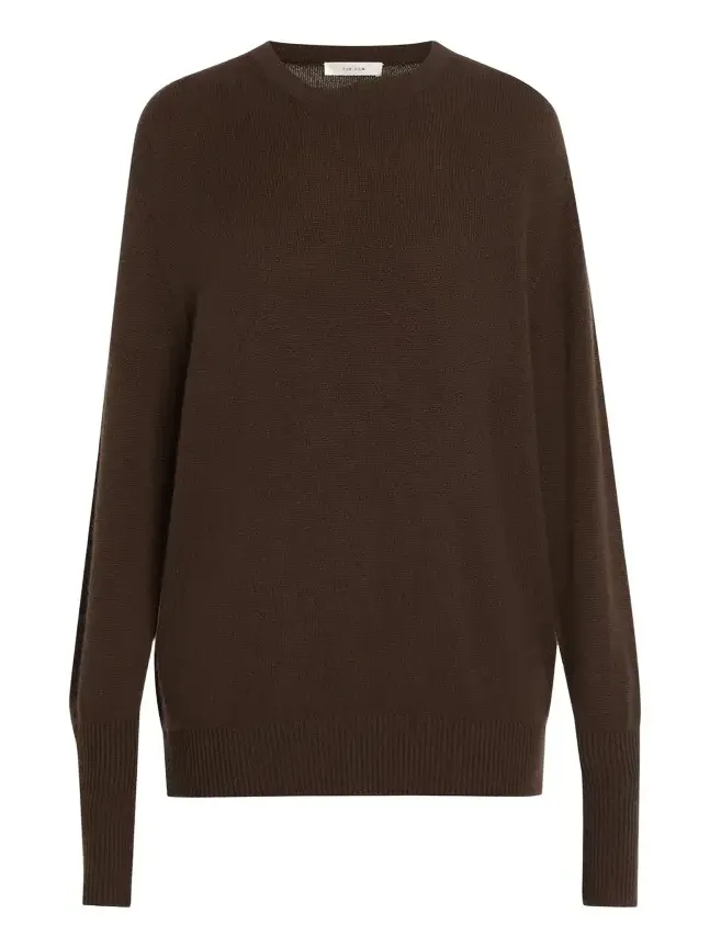 Odelle Cashmere Knit Oversized Crewneck Top