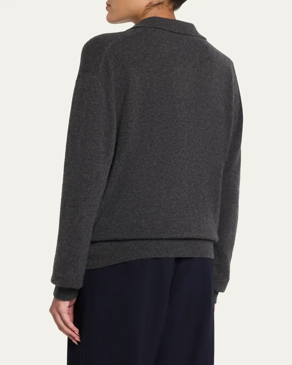 The Row Oashi Cashmere Knit Polo Top | Thumbnail 3 The Row Oashi Cashmere Knit Polo Top | Thumbnail 3