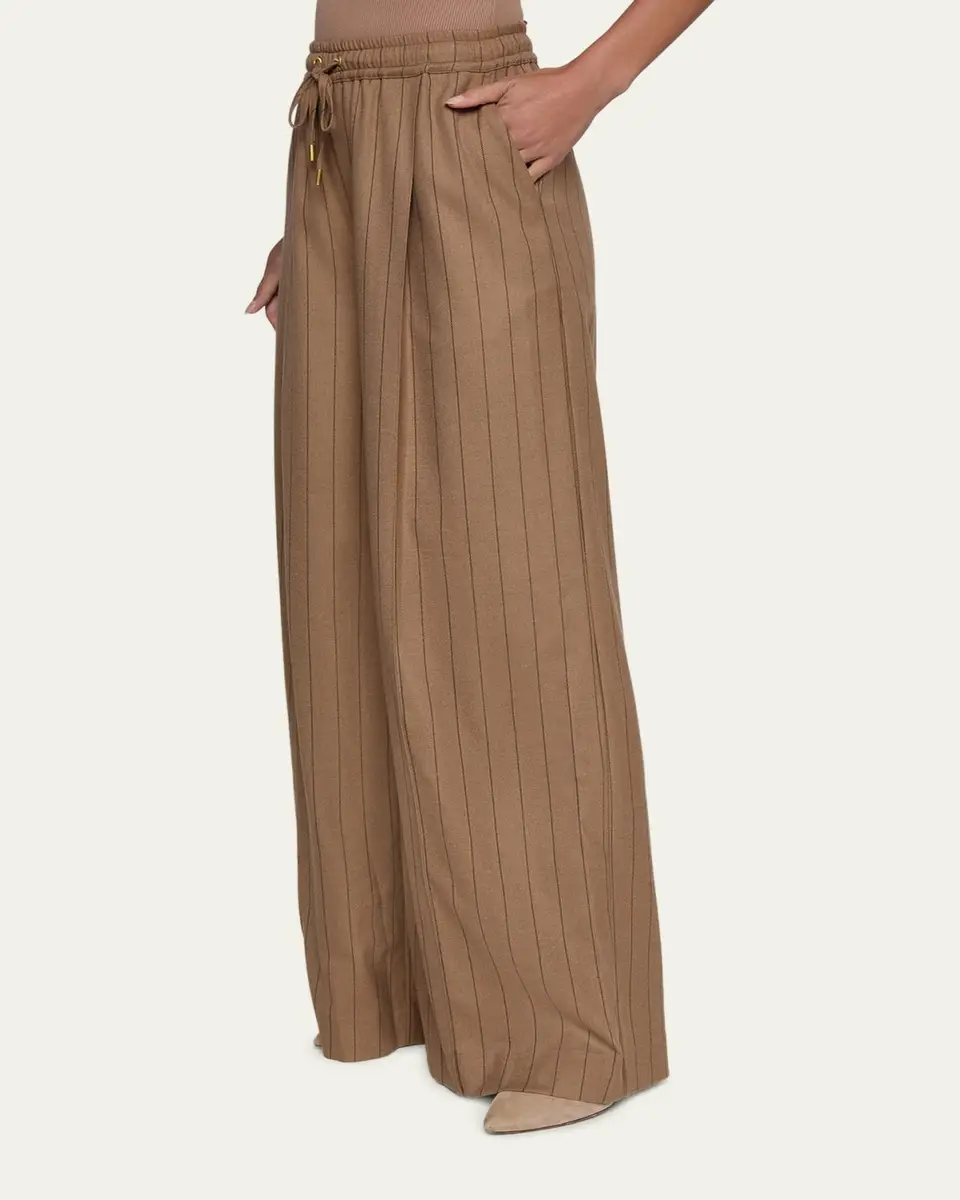 L'Agence Connie Striped Drawstring Trousers | Thumbnail 5