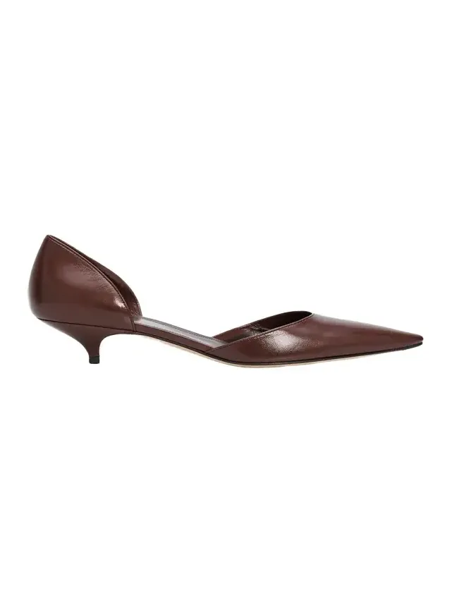 35mm Liisa Leather Kitten-Heel d'Orsay Pumps 35mm Liisa Leather Kitten-Heel d'Orsay Pumps