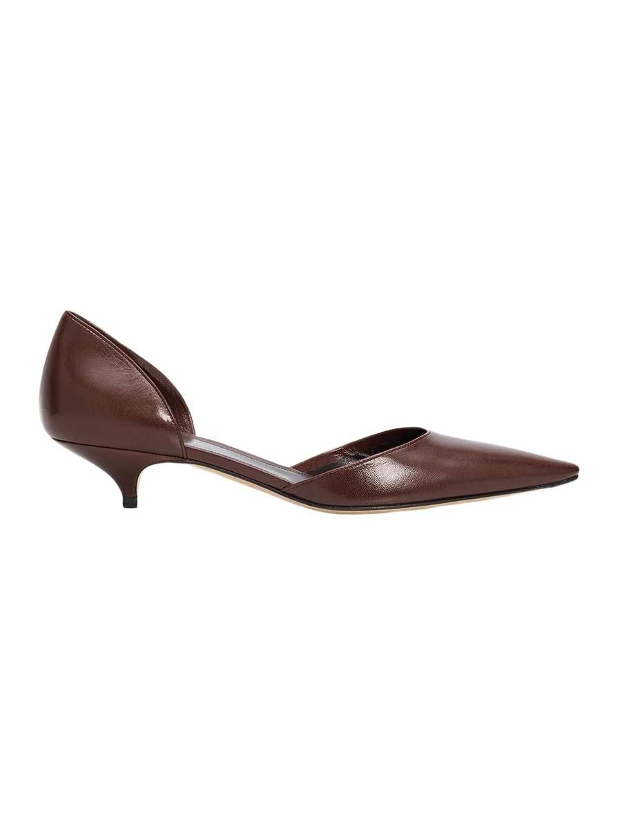 35mm Liisa Leather Kitten-Heel d'Orsay Pumps