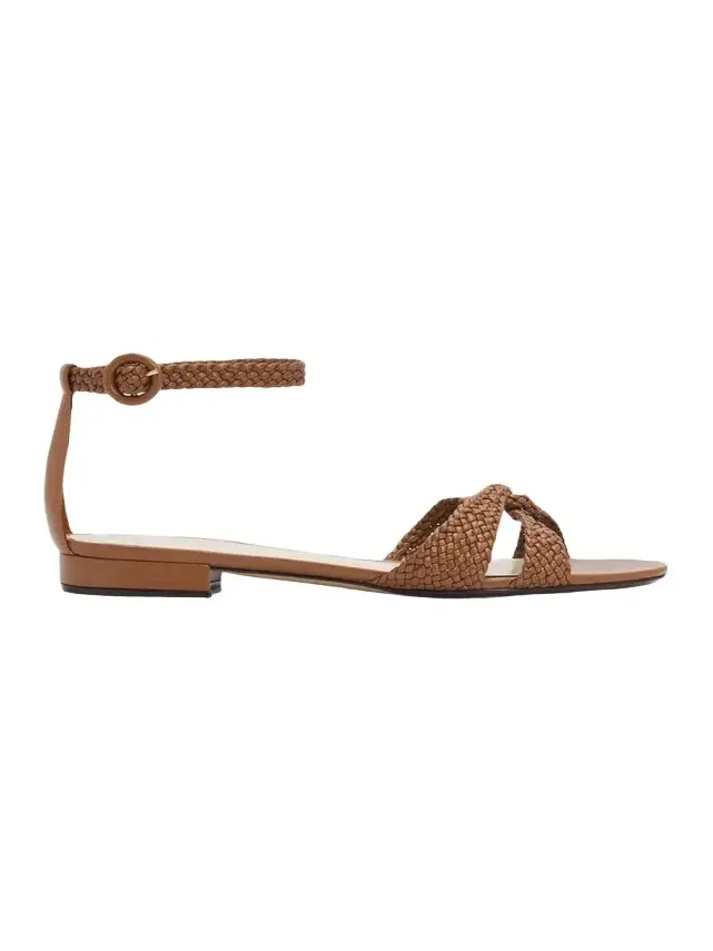 Sabrina Braided Leather Flat Sandals Sabrina Braided Leather Flat Sandals