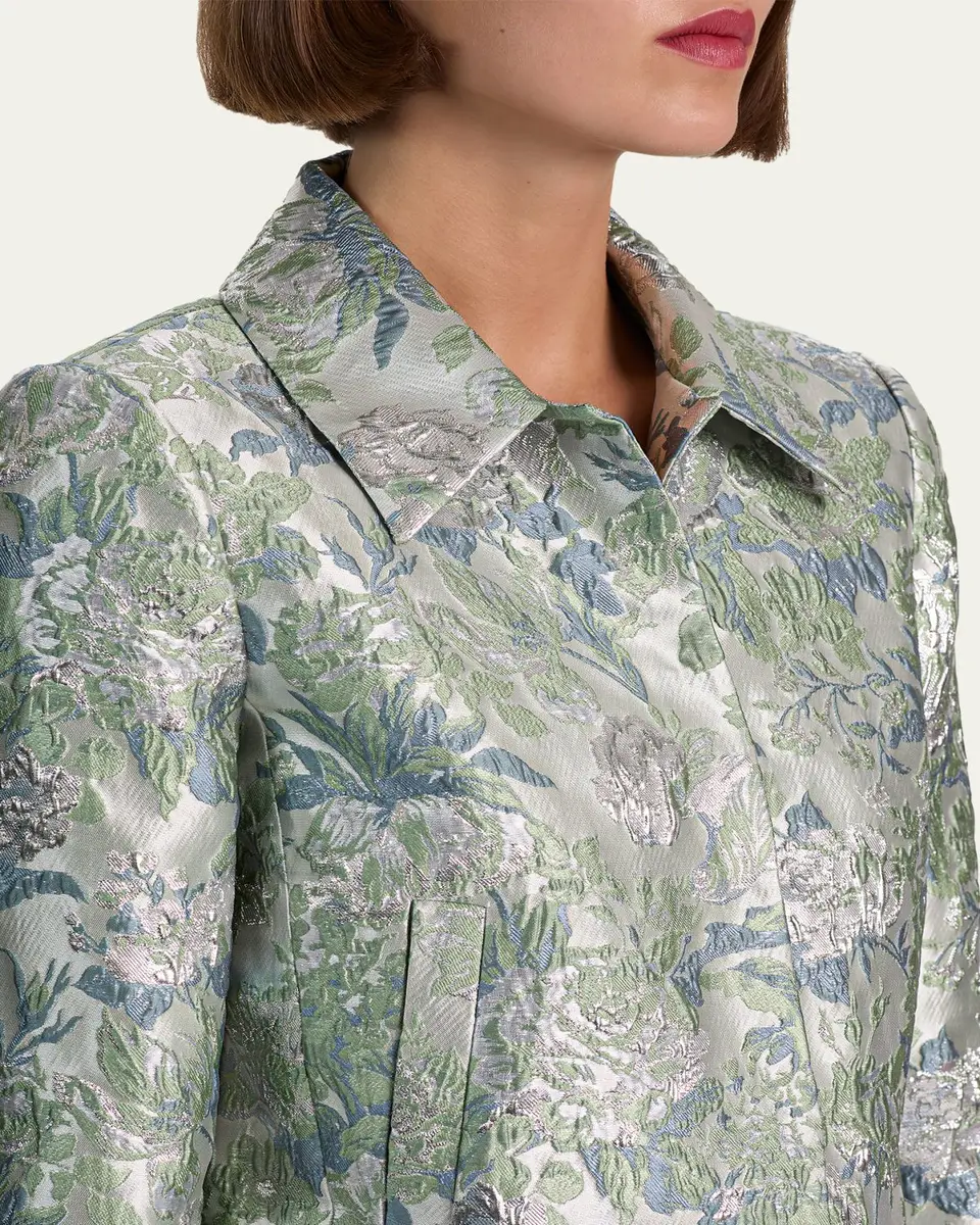 Alice + Olivia Weston Metallic Jacquard Cropped Jacket | Thumbnail 5 Alice + Olivia Weston Metallic Jacquard Cropped Jacket | Thumbnail 5