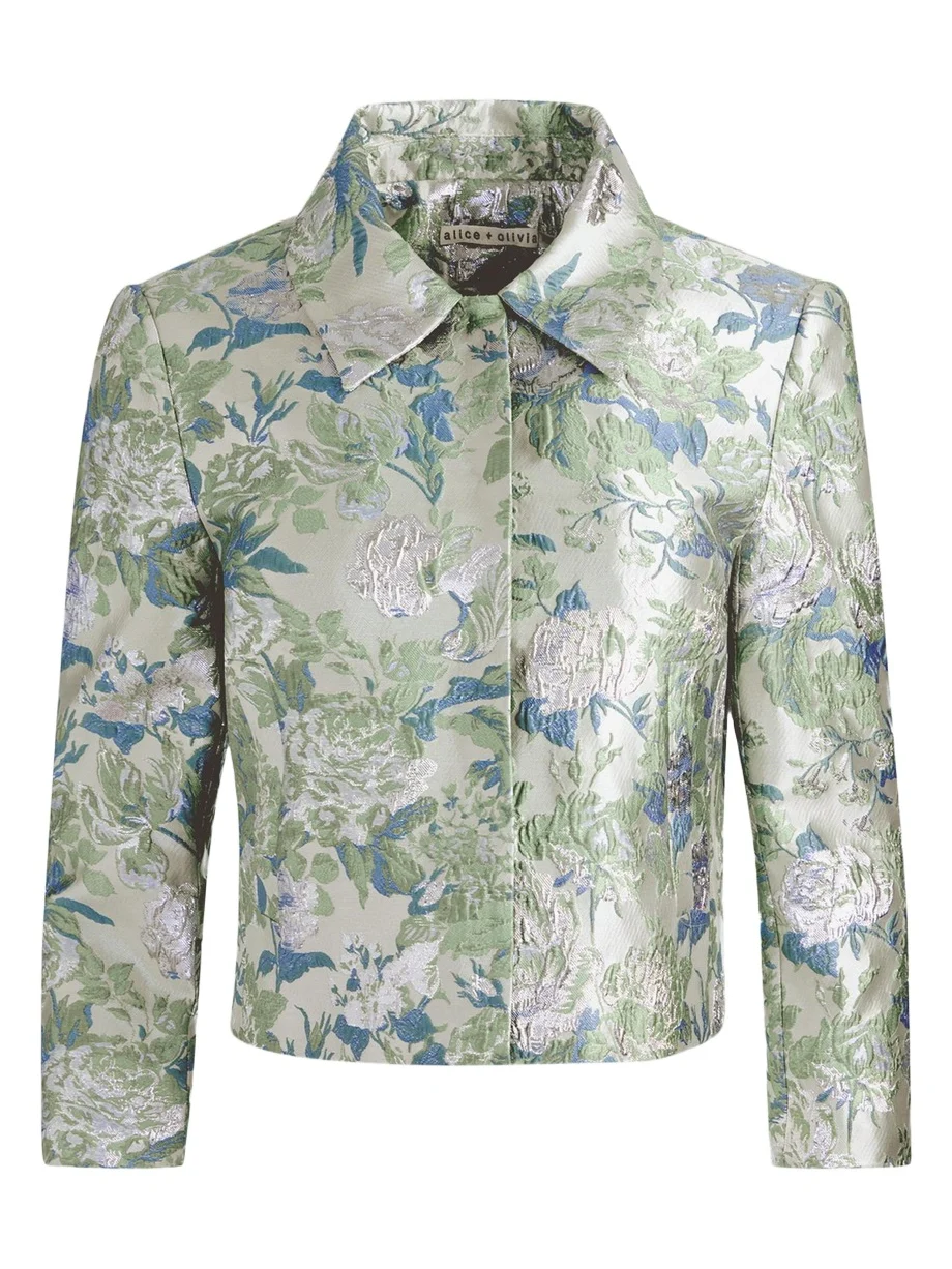 Weston Metallic Jacquard Cropped Jacket