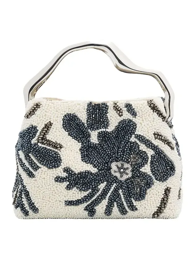 Solene Mini Sculptural Beaded Top-Handle Bag