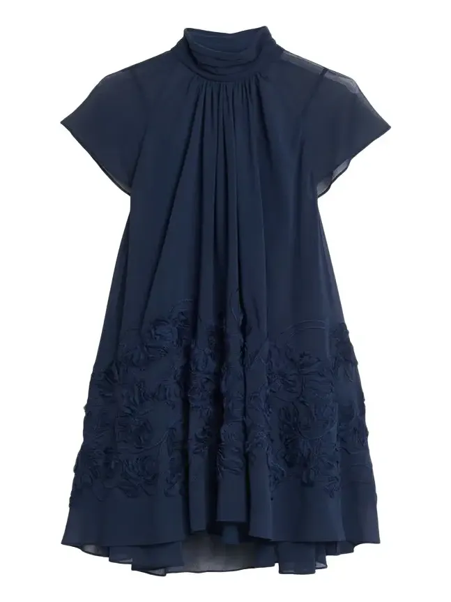 Aveil Embroidered Organza Mini Dress Aveil Embroidered Organza Mini Dress