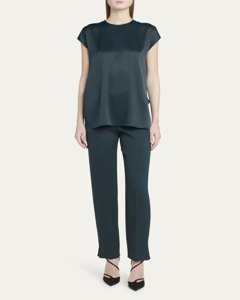 Giorgio Armani Short Sleeve Silk Blouse | Thumbnail 2
