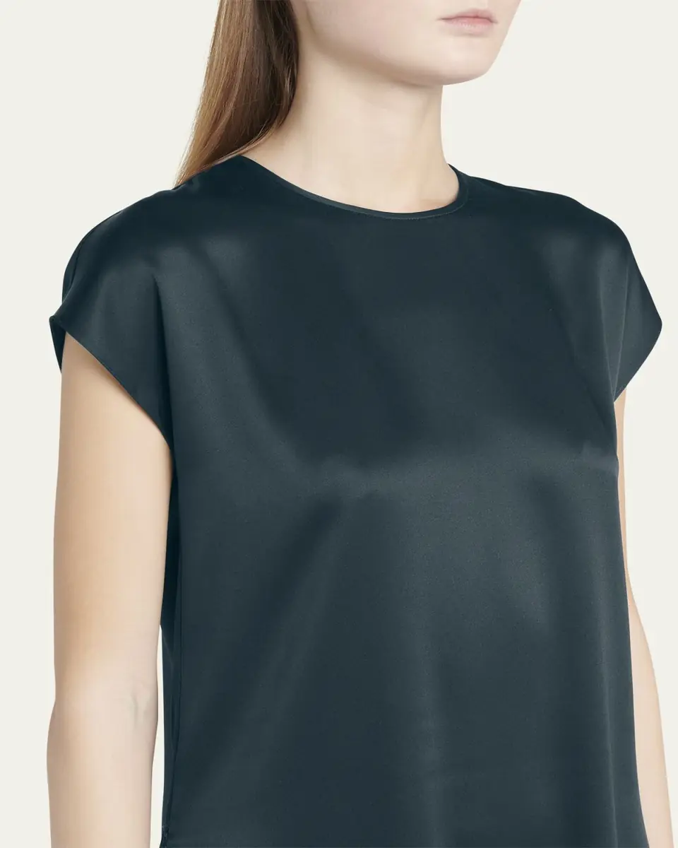 Giorgio Armani Short Sleeve Silk Blouse | Thumbnail 5