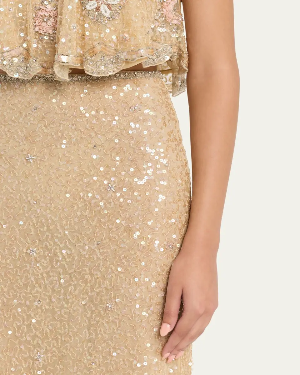 LoveShackFancy Lyndy Embellished Midi Skirt | Thumbnail 5 LoveShackFancy Lyndy Embellished Midi Skirt | Thumbnail 5