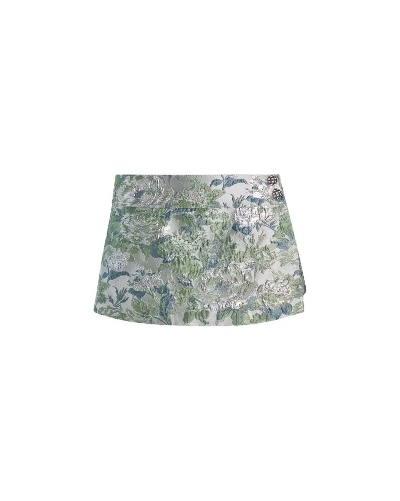 Alice + Olivia Somers Metallic Jacquard Mini Skort | Image 1 Alice + Olivia Somers Metallic Jacquard Mini Skort | Image 1