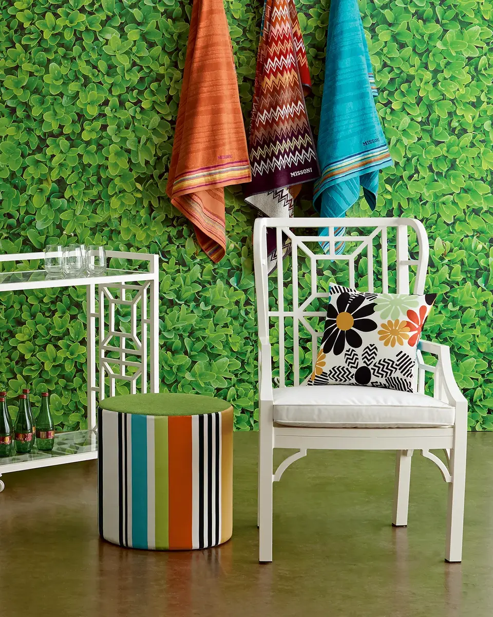 Neiman Marcus Tamsin White Chinoiserie Outdoor Wing Chair | Thumbnail 2 Neiman Marcus Tamsin White Chinoiserie Outdoor Wing Chair | Thumbnail 2