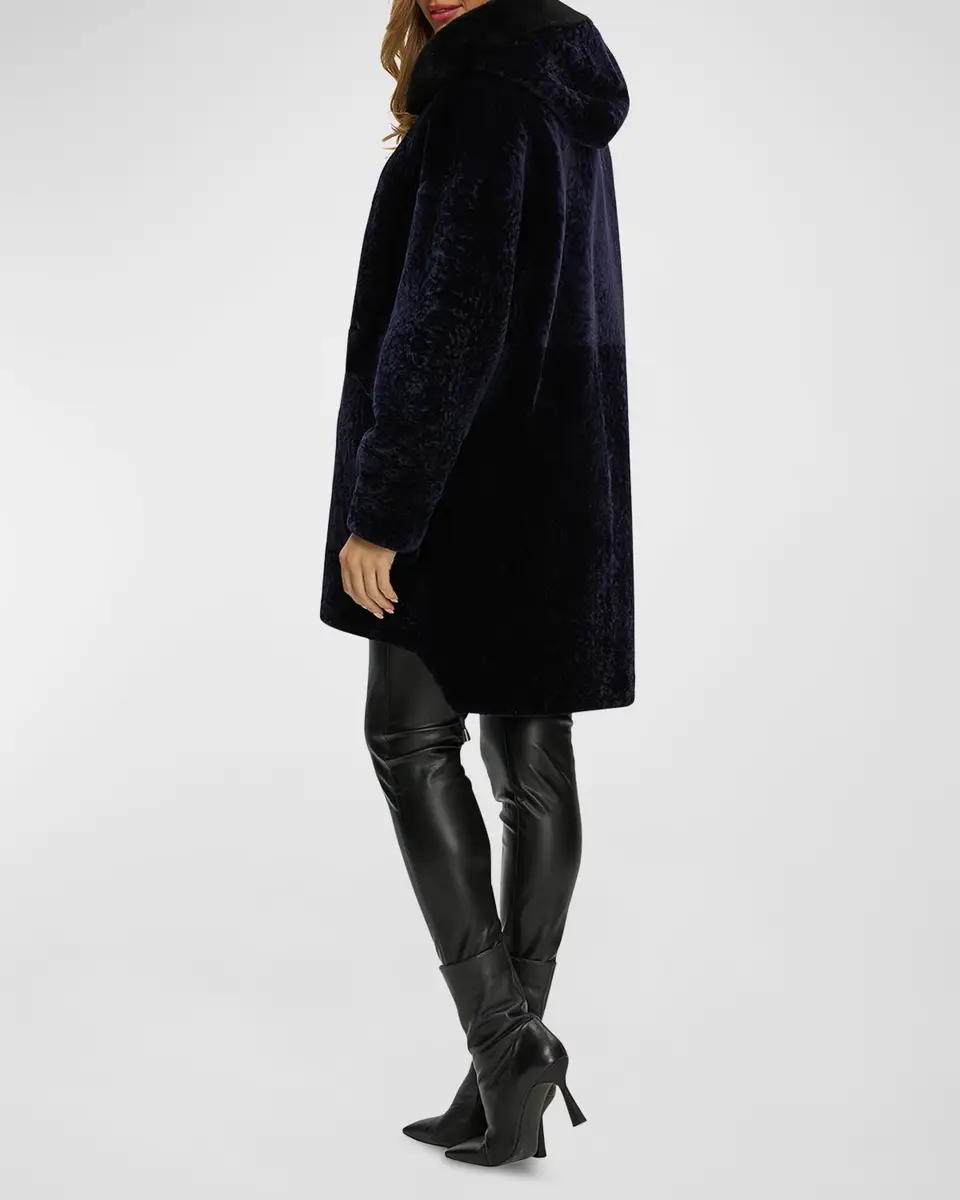Gorski Reversible Lamb Shearling Hooded Parka Jacket | Thumbnail 4 Gorski Reversible Lamb Shearling Hooded Parka Jacket | Thumbnail 4