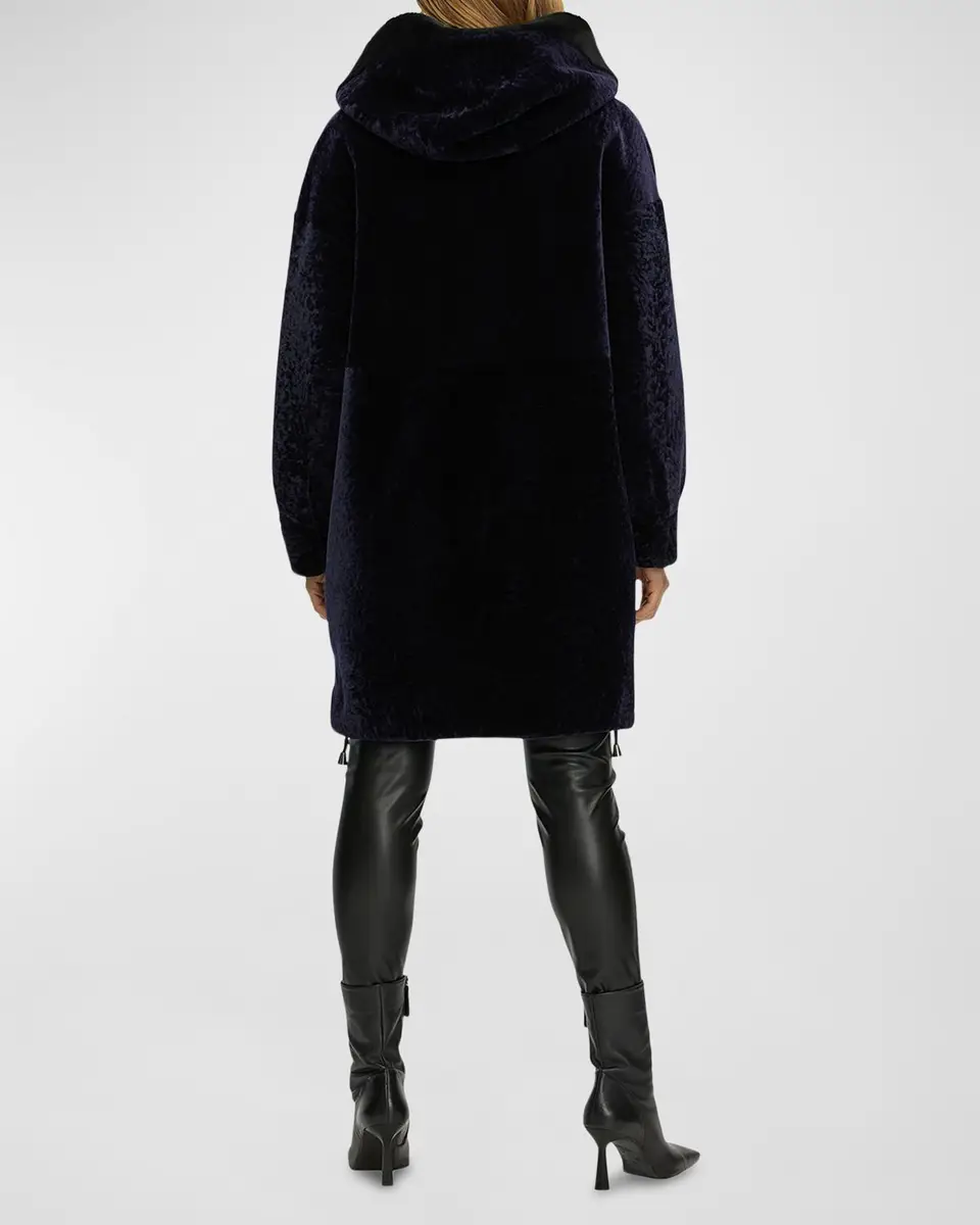 Gorski Reversible Lamb Shearling Hooded Parka Jacket | Thumbnail 5 Gorski Reversible Lamb Shearling Hooded Parka Jacket | Thumbnail 5