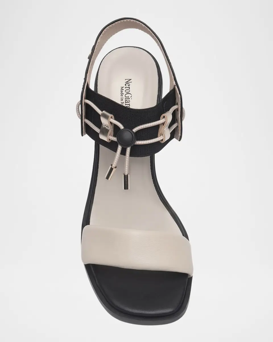 NeroGiardini Bungee Bicolor Leather Dress Sandals | Thumbnail 5 NeroGiardini Bungee Bicolor Leather Dress Sandals | Thumbnail 5