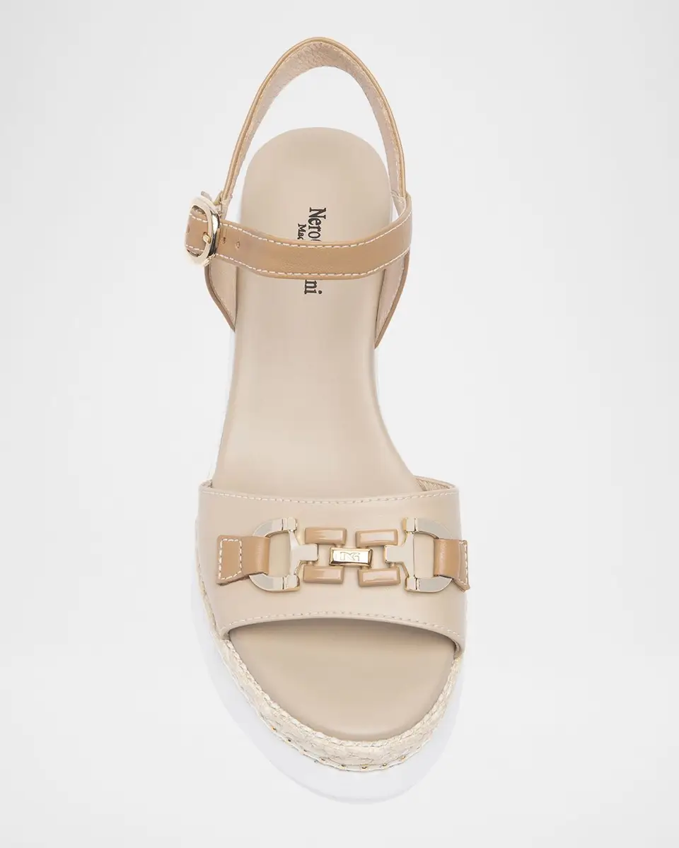 NeroGiardini Leather Horsebit Roped Platform Wedge Sandals | Thumbnail 5 NeroGiardini Leather Horsebit Roped Platform Wedge Sandals | Thumbnail 5