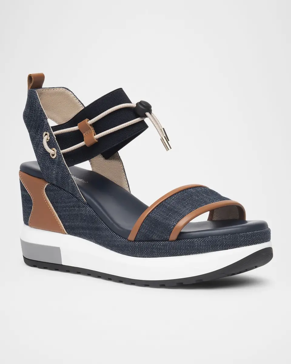 NeroGiardini Bungee Platform Wedge Sandals | Thumbnail 2