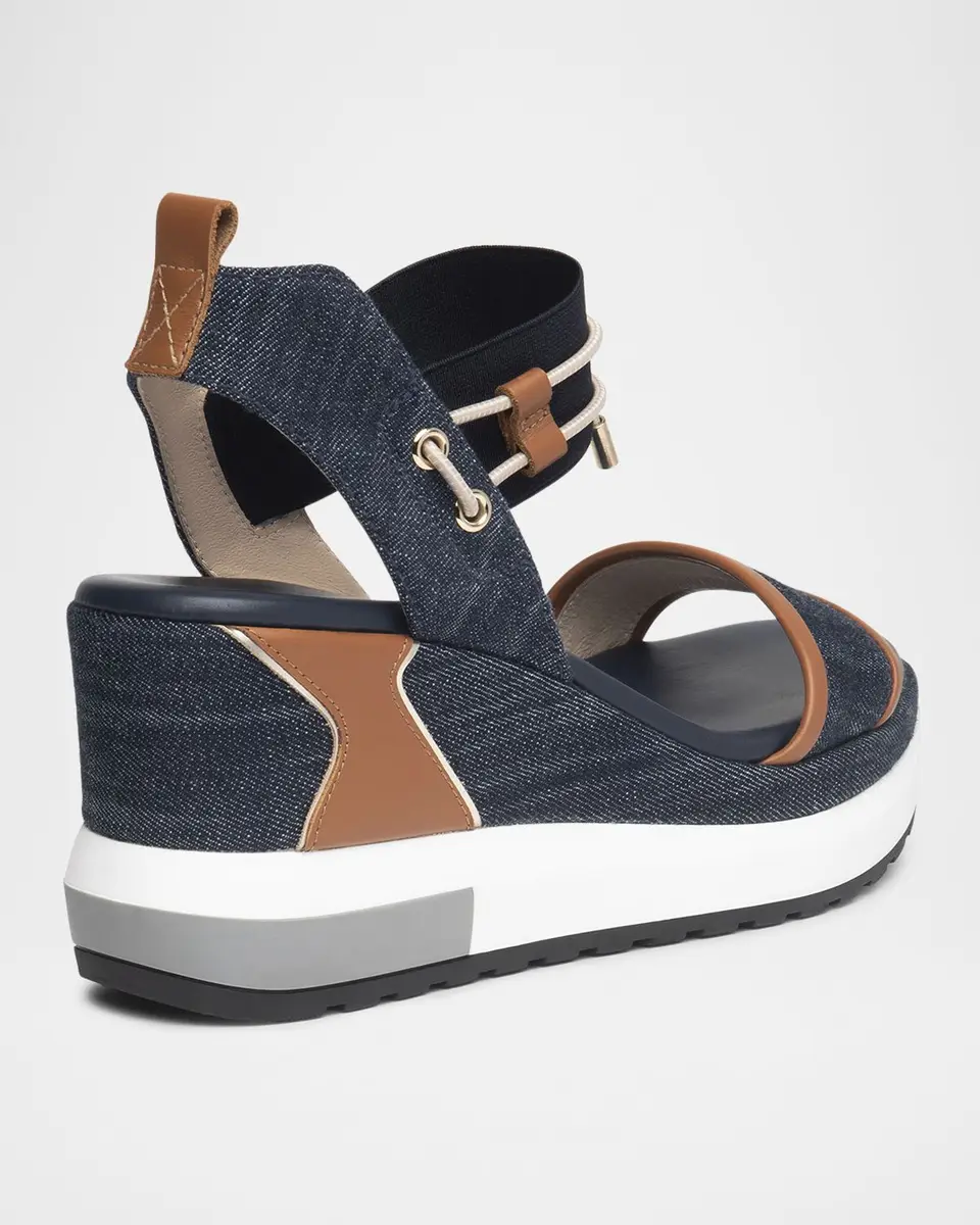 NeroGiardini Bungee Platform Wedge Sandals | Thumbnail 3