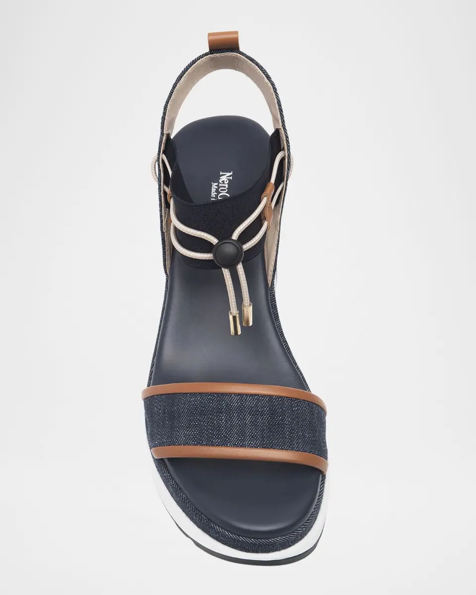 NeroGiardini Bungee Platform Wedge Sandals | Thumbnail 5