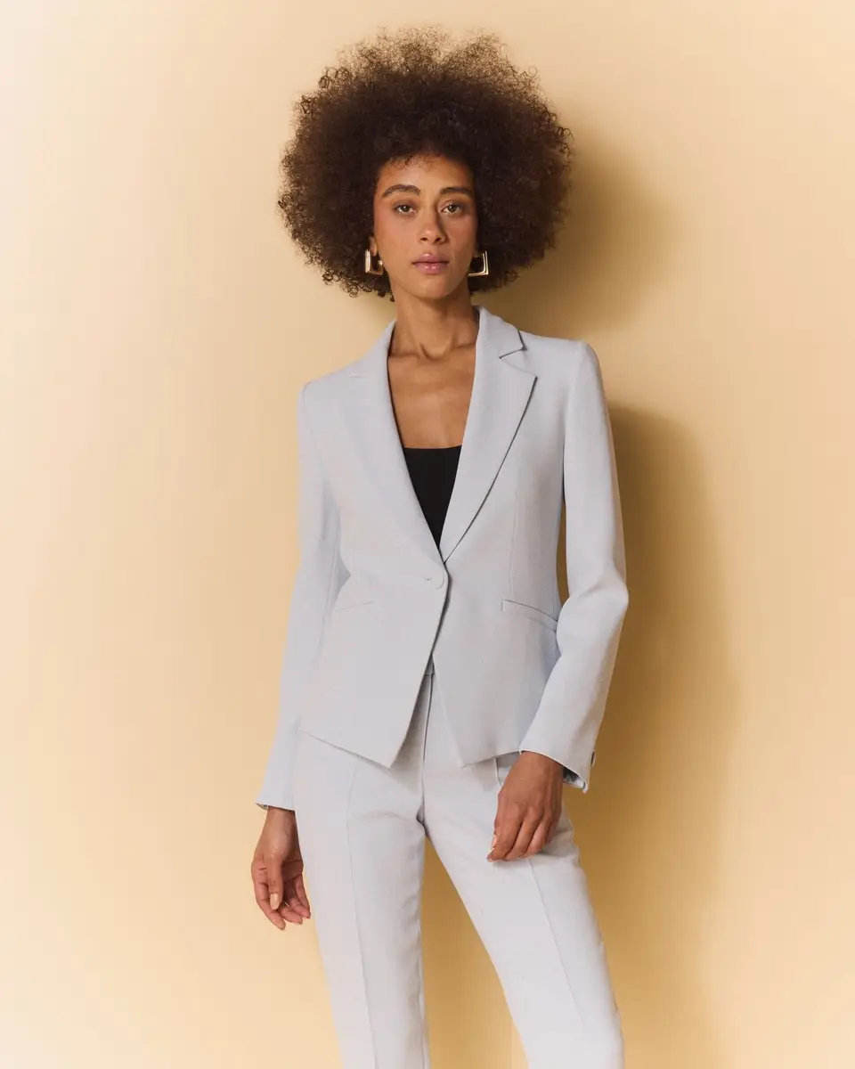 Emporio Armani Single-Button Cady Crepe Blazer | Thumbnail 3